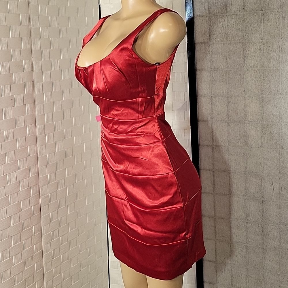 BISOU BISOU SQUARE NECKLINE SLEEVELESS PENCIL DRESS - Picture 5 of 13